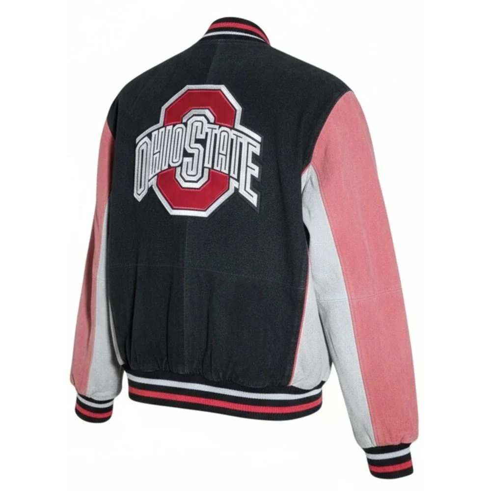 Vintage Ohio State Buckeyes Varsity Jacket‎ Men's L Suede Leather Collegiate